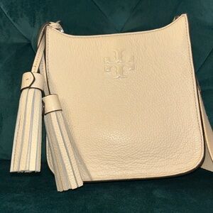 Tory Burch Beige Leather Crossbody Bag